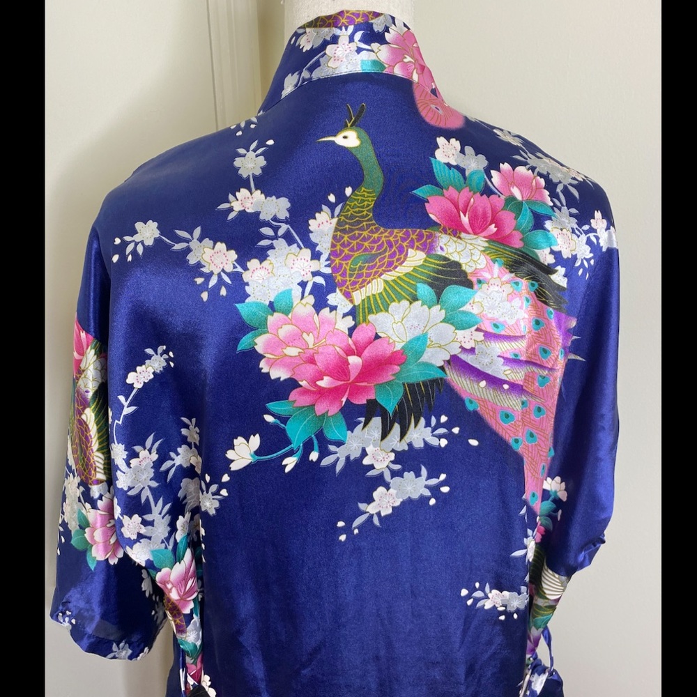 Blue Satin Robe - Picture 3 of 5
